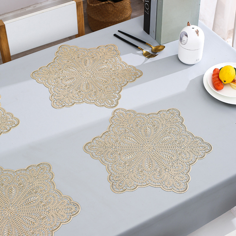 Matorino-Different pattern hollow design durable Christmas plastic Placemats, Suitable for Winter Home Gathering Party Events,family dinners, parties, friends gatherings and holiday celebrations