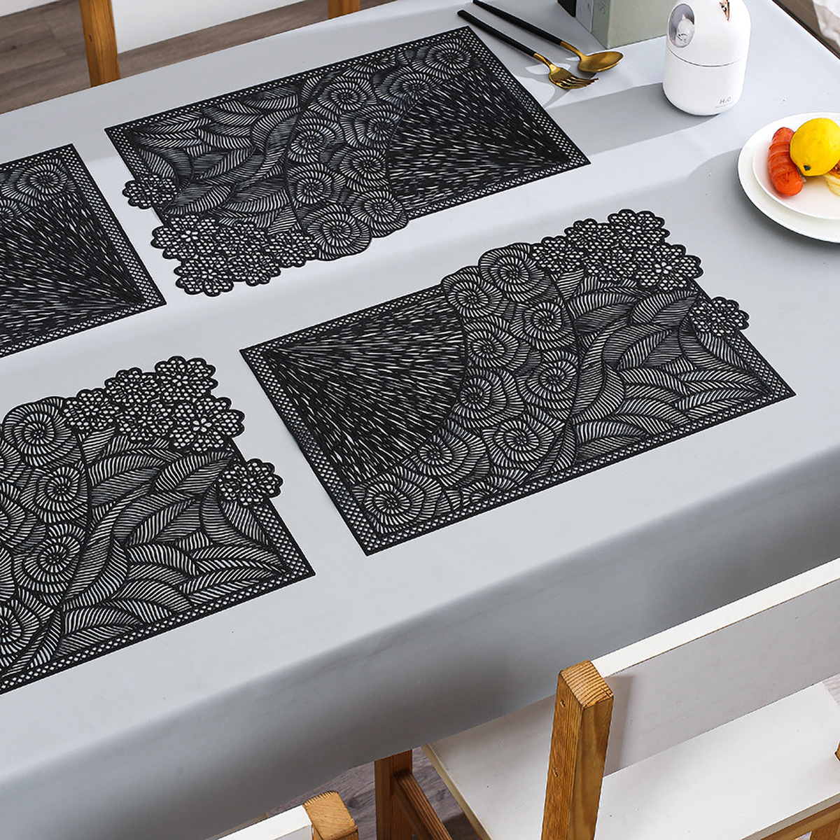 Matorino-Plastic Waterproof Placemats,for Dining Table Wipe Clean Washable Tablemats, Vinyl PVC Table Mats for Kitchen for Dining Table.