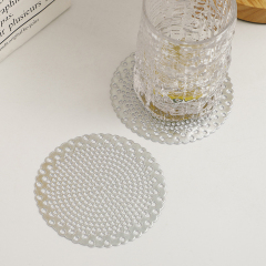 Matorino-Different Pattern and Shape Metallic Vinyl Table Mat, Washable for Holiday Dinner Table Top, Hollow Out Non-Slip for Decor Wedding Accent