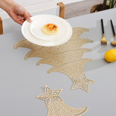 Matorino-Different pattern hollow design durable Christmas plastic Placemats, Suitable for Winter Home Gathering Party Events,family dinners, parties, friends gatherings and holiday celebrations