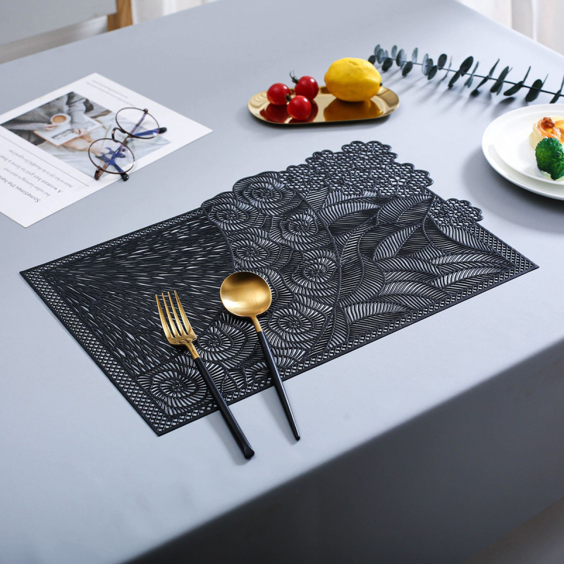 Matorino-Plastic Waterproof Placemats,for Dining Table Wipe Clean Washable Tablemats, Vinyl PVC Table Mats for Kitchen for Dining Table.