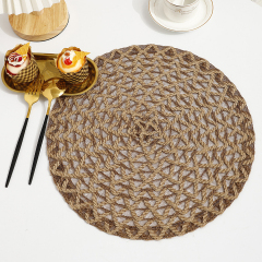 Matorino-Festive Metallic Vinyl Table Mat, Washable for Holiday Dinner Table Top Doilies Decoration, Hollow Out Non-Slip for Decor Wedding Accent