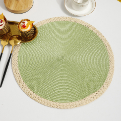 Matorino-Round Woven Placemats, Kitchen Table Place Mats for Dining Table, Trivets for Hot Pots and Pans, Boho Table Decorations for Table Setting, Tabletop Accessories