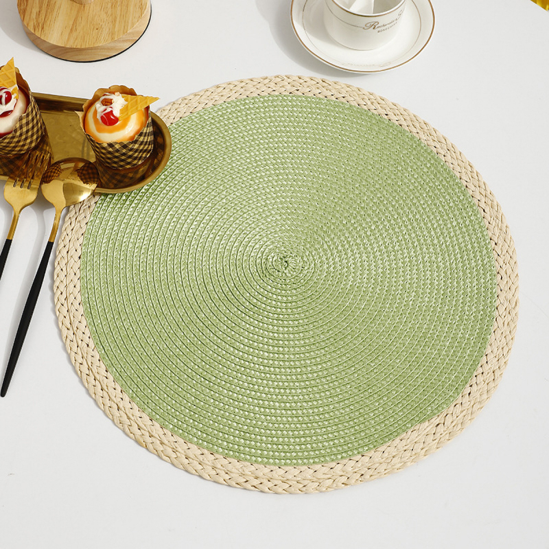 Matorino-Round Woven Placemats, Kitchen Table Place Mats for Dining Table, Trivets for Hot Pots and Pans, Boho Table Decorations for Table Setting, Tabletop Accessories