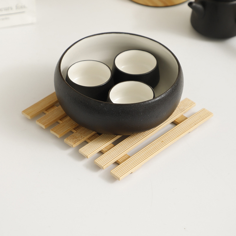 Matorino -Bamboo Coasters for Drinks - Natural Wooden Hot Pads for Hot Dishes/Pot/Bowl/Teapot/Hot Pot Holders, Tabletop Protection for Any Table Type.