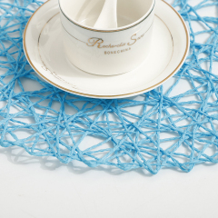 Matorino -Round Placemats, Hollow Out Place mats Heat-Resistant Shining, 15 inches Table Mat Decorative Gift, Hand Woven Chargers for Dining Table.