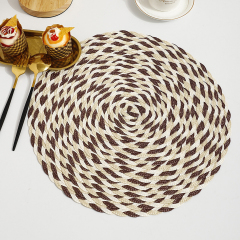 Matorino-Festive Metallic Vinyl Table Mat, Washable for Holiday Dinner Table Top Doilies Decoration, Hollow Out Non-Slip for Decor Wedding Accent