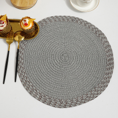 Matorino-Round Woven Placemats, Kitchen Table Place Mats for Dining Table, Trivets for Hot Pots and Pans, Boho Table Decorations for Table Setting, Tabletop Accessories