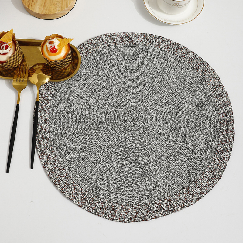 Matorino-Round Woven Placemats, Kitchen Table Place Mats for Dining Table, Trivets for Hot Pots and Pans, Boho Table Decorations for Table Setting, Tabletop Accessories