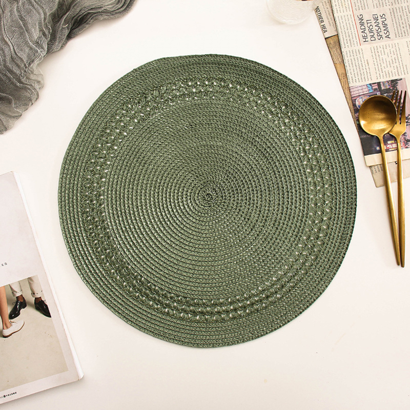 Matorino-Round Woven Placemats, Kitchen Table Place Mats for Dining Table, Trivets for Hot Pots and Pans, Boho Table Decorations for Table Setting, Tabletop Accessories