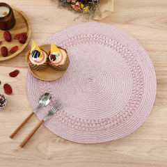 Matorino-Round Woven Placemats, Kitchen Table Place Mats for Dining Table, Trivets for Hot Pots and Pans, Boho Table Decorations for Table Setting, Tabletop Accessories