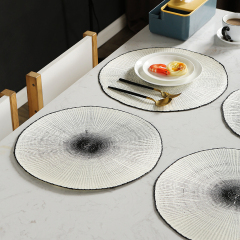 Round Woven Placemats - Natural Placemats, Paper Woven Placemats, 15 Inches, Non-Slip, Heat Resistant, Hand Woven Chargers for Dining Table.