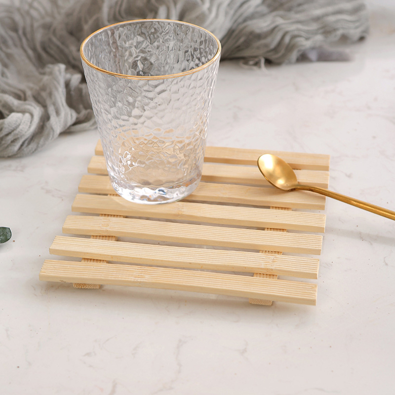 Matorino -Bamboo Coasters for Drinks - Natural Wooden Hot Pads for Hot Dishes/Pot/Bowl/Teapot/Hot Pot Holders, Tabletop Protection for Any Table Type.