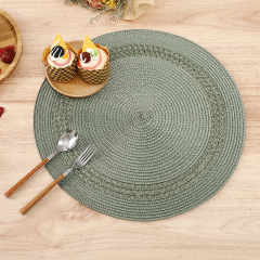 Matorino-Round Woven Placemats, Kitchen Table Place Mats for Dining Table, Trivets for Hot Pots and Pans, Boho Table Decorations for Table Setting, Tabletop Accessories