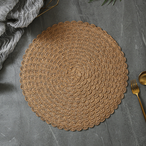 Round Woven Placemats - Natural Placemats, Paper Woven Placemats, 15 Inches, Non-Slip, Heat Resistant, Hand Woven Chargers for Dining Table.