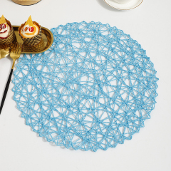 Matorino -Round Placemats, Hollow Out Place mats Heat-Resistant Shining, 15 inches Table Mat Decorative Gift, Hand Woven Chargers for Dining Table.