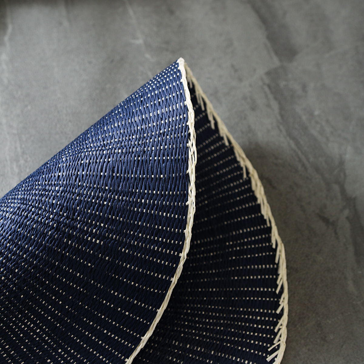 Round Woven Placemats - Natural Placemats, Paper Woven Placemats, 15 Inches, Non-Slip, Heat Resistant, Hand Woven Chargers for Dining Table.