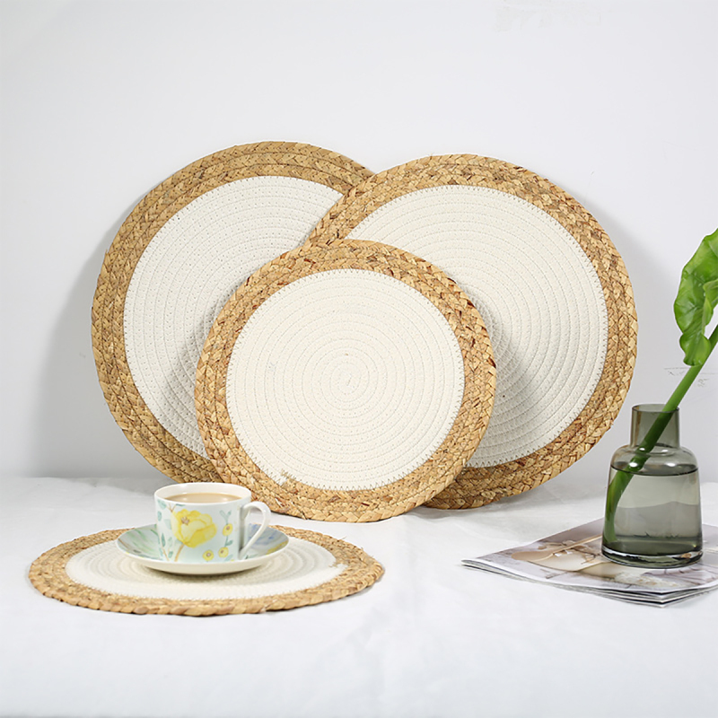 Matorino -Round Braided Placemats Set, Round Table Mats for Dining Tables 15 inch Washable.