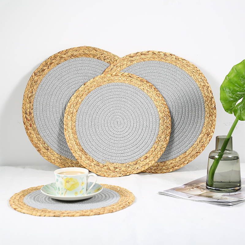 Matorino -Round Braided Placemats Set, Round Table Mats for Dining Tables 15 inch Washable.