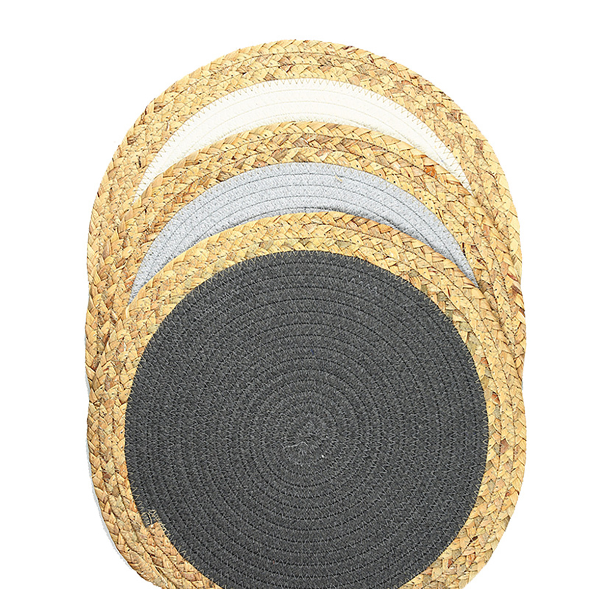Matorino -Round Braided Placemats Set, Round Table Mats for Dining Tables 15 inch Washable.