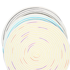 Matorino -15 Inch Round Braided Placemats Set, Washable Heat Resistant Cotton Polyester Circle Place Mats for Kitchen Dining Table - Canvas Beige.