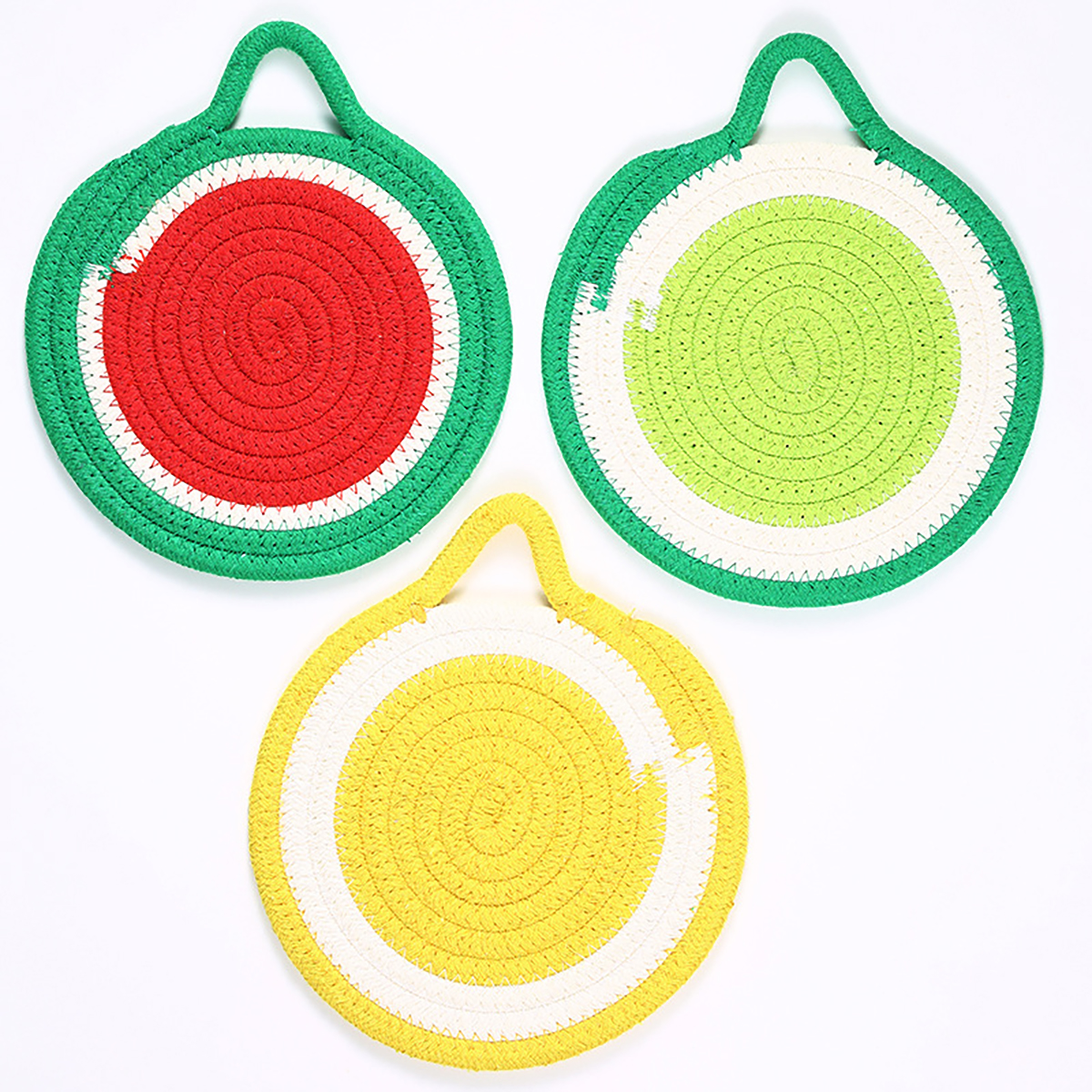Matorino -Drink Coasters, Minimalist Cotton WovennAbsorbent Coaster Set for Home Decor Tabletop Protection Suitable for Kinds of Cups, 4.3 Inches.