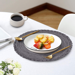 Matorino -Round Woven Placemats set for Dining Table Plates, 13 Inch Round Braided Placemat Heat Resistant Washable Christmas Table Mats.