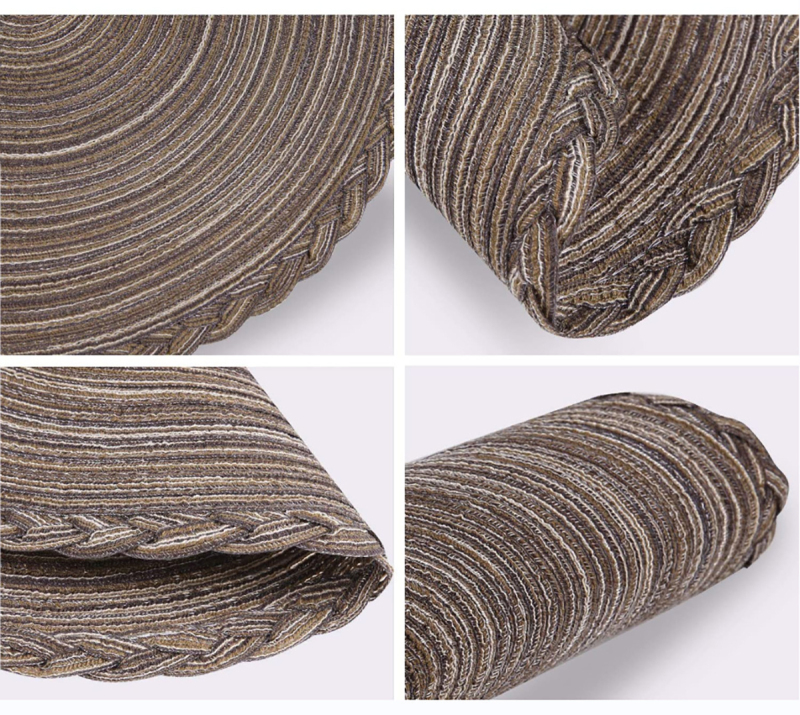 Matorino -Round Woven Placemats set for Dining Table Plates, 13 Inch Round Braided Placemat Heat Resistant Washable Christmas Table Mats.
