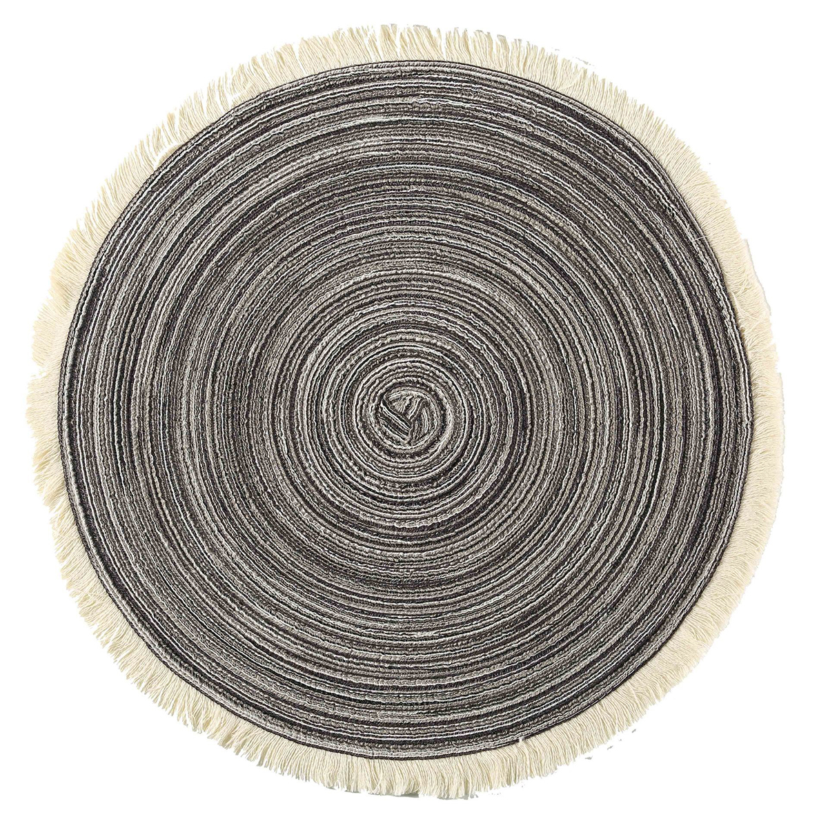 Matorino -Round Braided Placemats Set, Washable Table Placemats, Cotton Polyester Place Mats, 15 inch Circle Table Mats for Holiday Party.