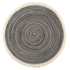 Matorino -Round Braided Placemats Set, Washable Table Placemats, Cotton Polyester Place Mats, 15 inch Circle Table Mats for Holiday Party.
