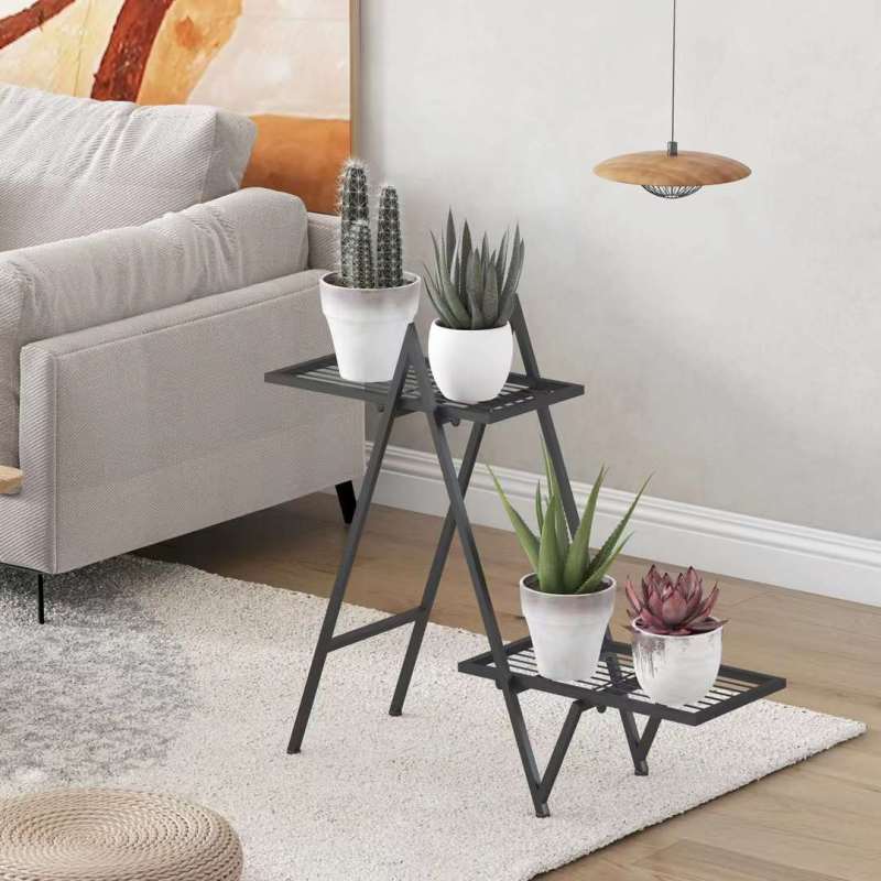 Matorino -2 Tier Plant Stand, Tall Metal Shelf Holder for Indoor, Outdoor Display Rack Flower Pot Stand for Corner Living Room Balcony Garden Patio.