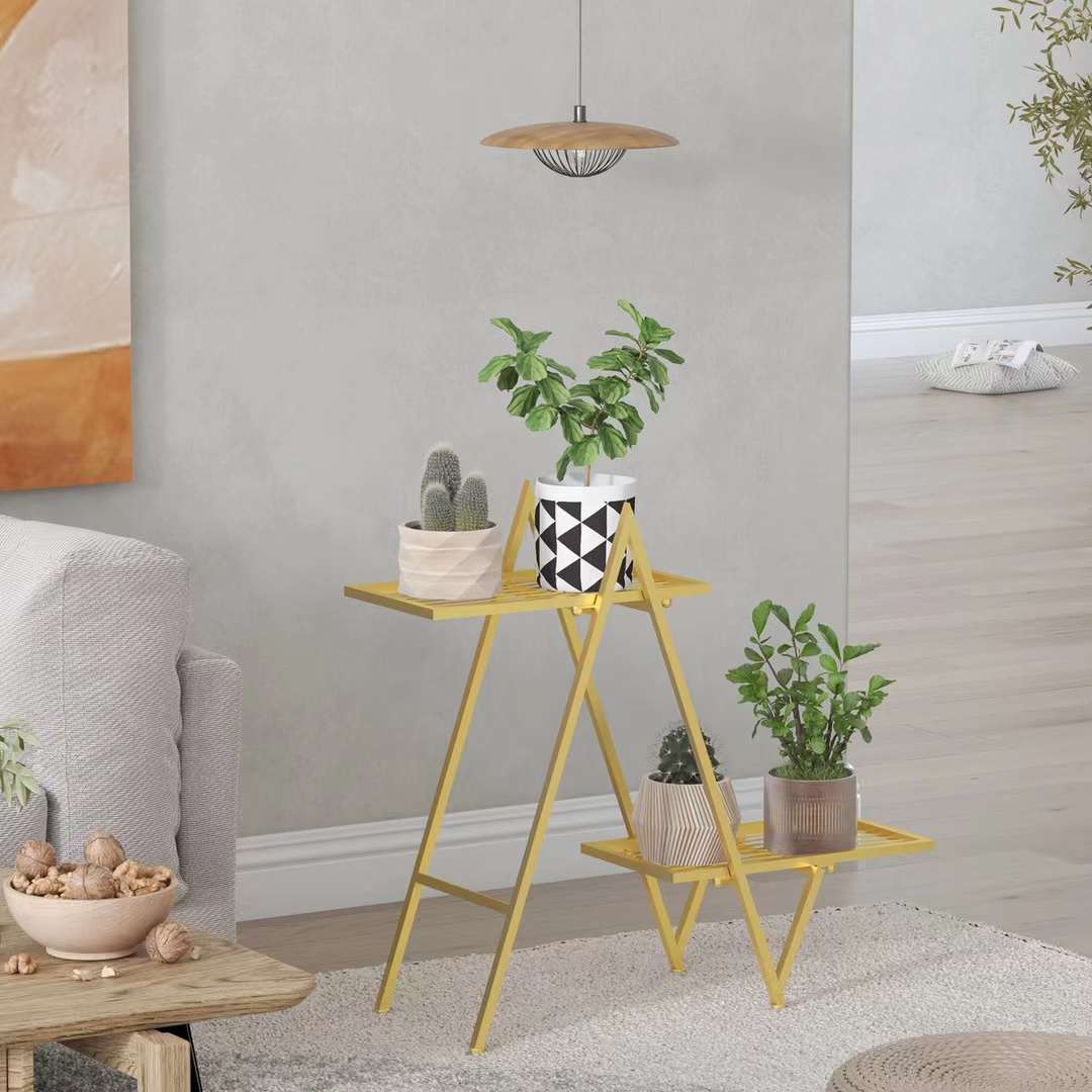 Matorino -2 Tier Plant Stand, Tall Metal Shelf Holder for Indoor, Outdoor Display Rack Flower Pot Stand for Corner Living Room Balcony Garden Patio.