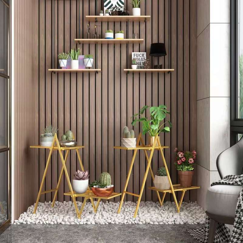 Matorino -2 Tier Plant Stand, Tall Metal Shelf Holder for Indoor, Outdoor Display Rack Flower Pot Stand for Corner Living Room Balcony Garden Patio.