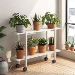 Matorino - Plant Stand Indoor, Plant Shelf Outdoor, Metal Plant Rack for Multiple Plants, 2Tiers or 3 Tiers Ladder Plant Holder for Living Room Patio Boho, Home Decor for Gardening.