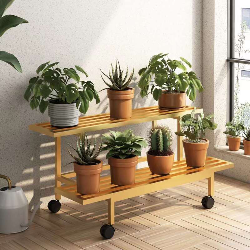 Matorino - Plant Stand Indoor, Plant Shelf Outdoor, Metal Plant Rack for Multiple Plants, 2Tiers or 3 Tiers Ladder Plant Holder for Living Room Patio Boho, Home Decor for Gardening.