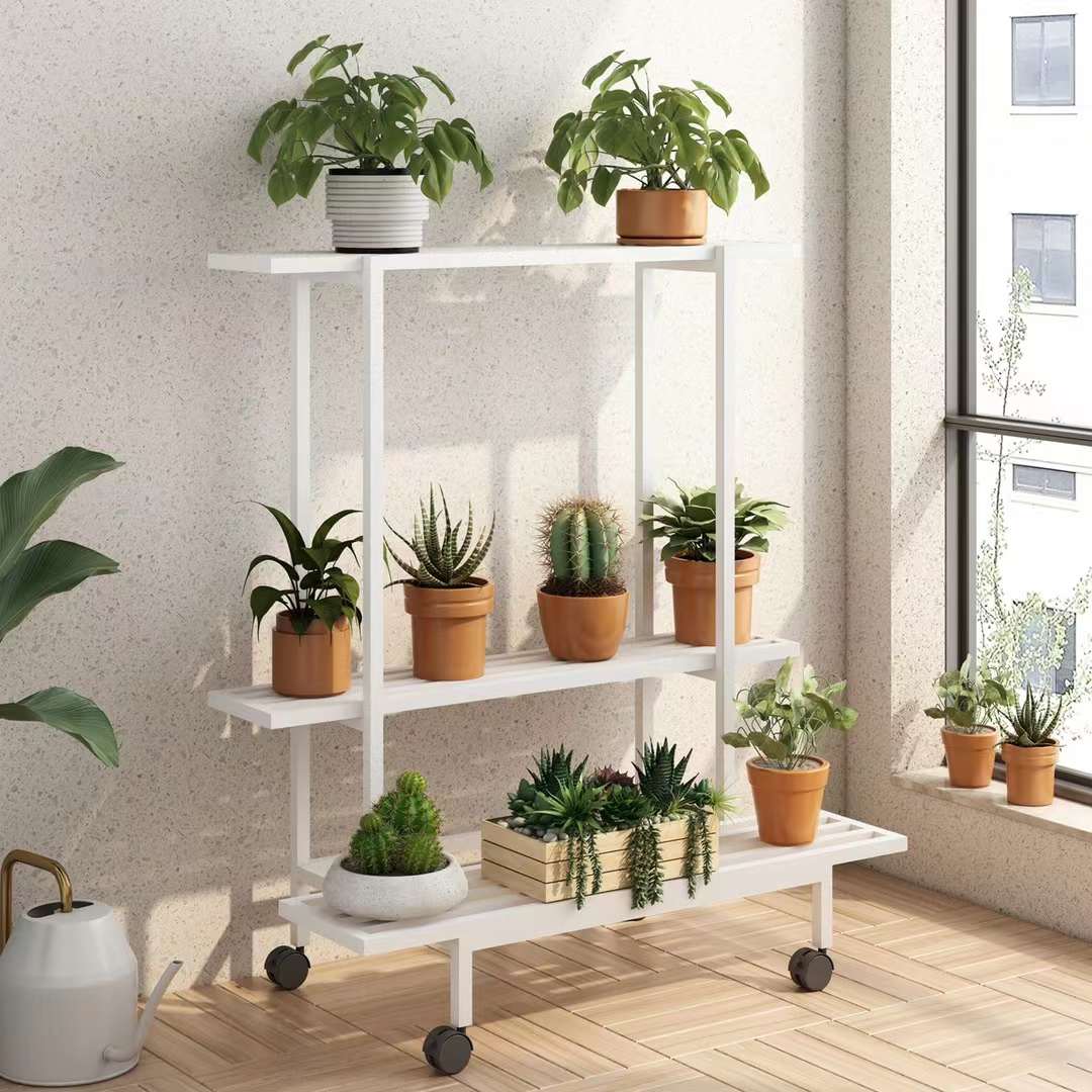 Matorino - Plant Stand Indoor, Plant Shelf Outdoor, Metal Plant Rack for Multiple Plants, 2Tiers or 3 Tiers Ladder Plant Holder for Living Room Patio Boho, Home Decor for Gardening.