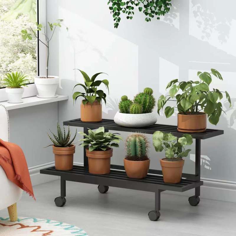 Matorino - Plant Stand Indoor, Plant Shelf Outdoor, Metal Plant Rack for Multiple Plants, 2Tiers or 3 Tiers Ladder Plant Holder for Living Room Patio Boho, Home Decor for Gardening.