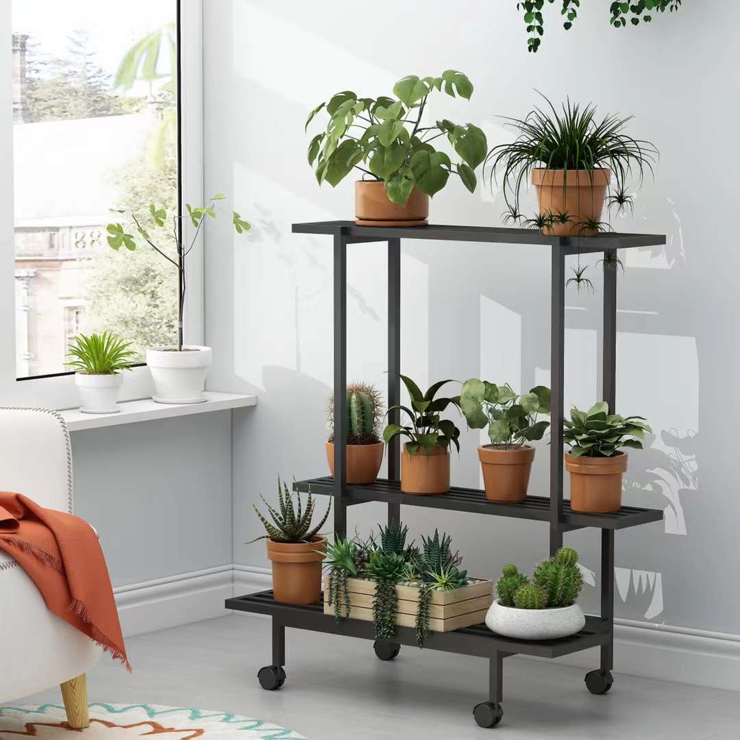 Matorino - Plant Stand Indoor, Plant Shelf Outdoor, Metal Plant Rack for Multiple Plants, 2Tiers or 3 Tiers Ladder Plant Holder for Living Room Patio Boho, Home Decor for Gardening.