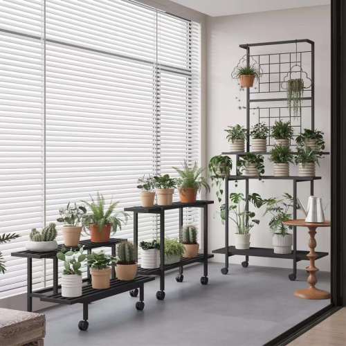 Matorino - Plant Stand Indoor, Plant Shelf Outdoor, Metal Plant Rack for Multiple Plants, 2Tiers or 3 Tiers Ladder Plant Holder for Living Room Patio Boho, Home Decor for Gardening.
