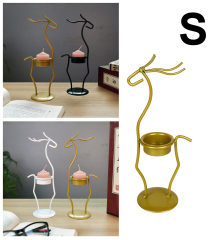Matorino -Candle Holders for Tables, Retro Black Iron Tea Light Candle Holders, Vintage Home Decor Candlestick Stand for Living Room Valentine Christmas.