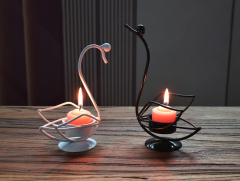 Matorino -Metal Wire Candle Holder Set of 2, Metal Wire Iron Tealight Candle Holders for Tables Decor Living Room Bathroom Decorations.