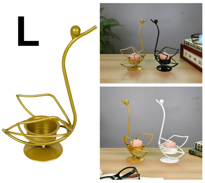Matorino -Metal Wire Candle Holder Set of 2, Metal Wire Iron Tealight Candle Holders for Tables Decor Living Room Bathroom Decorations.