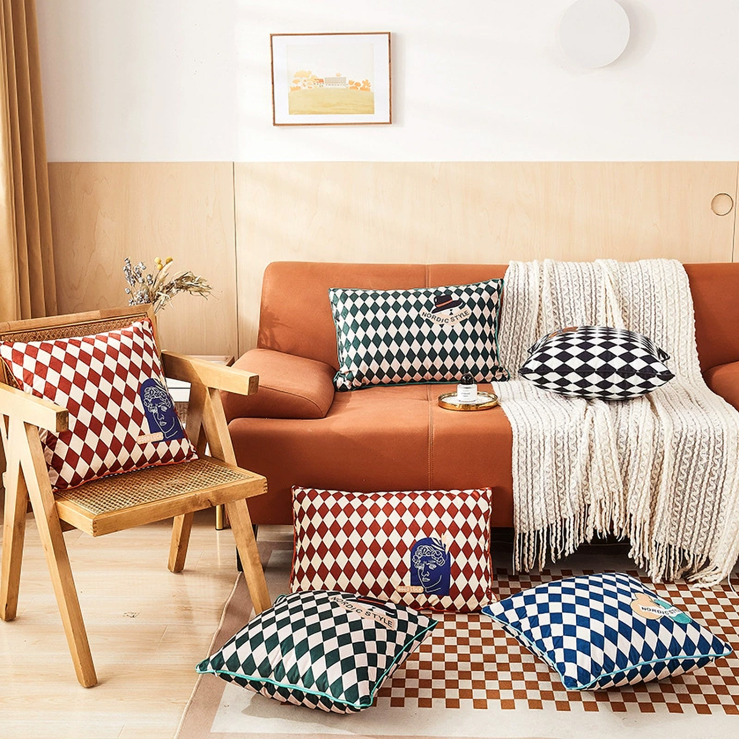 MatoRino Minimalist Throw Pillow – Modern Design to Elevate Your Sofa or Bed Decor, Ultra-Plush Design for Maximum Comfort and Elegance, Vibrant Patterns for a Cozy and Stylish Home Atmosphere,Add a Touch of Luxury to Your Living Room or Bedroom Decor.