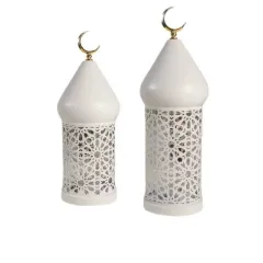 Matorino-Arabic Design Islamic Ramadan Metal Lantern Eid Diwali Decoration Candle Lanterns
