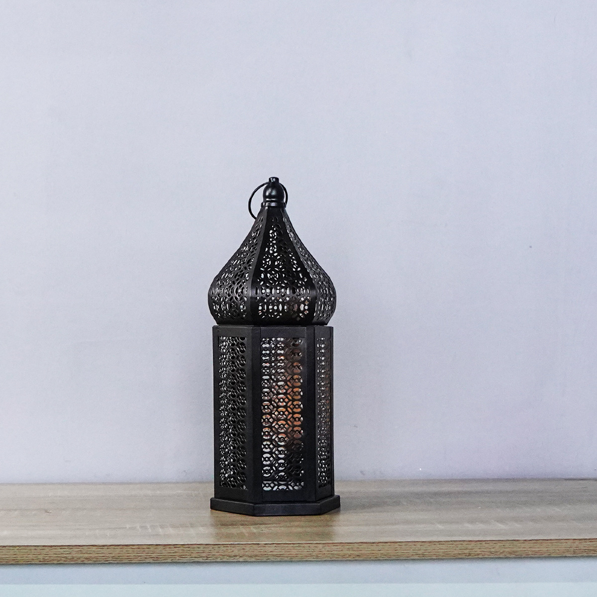 Matorino-Ramadan Metal Lantern Fanous Lantern Ramadan Kareem Home Tabletop Decoration