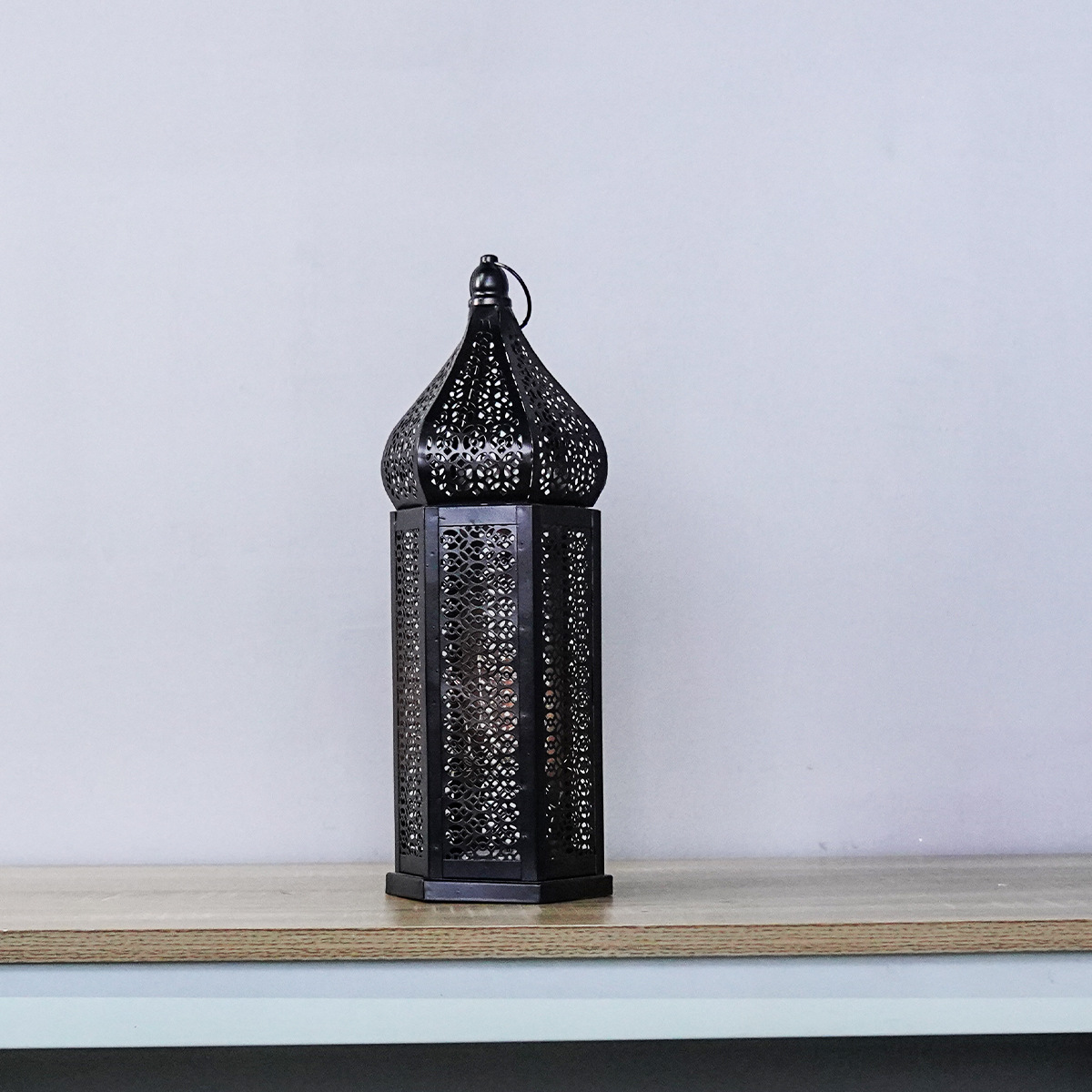 Matorino-Ramadan Metal Lantern Fanous Lantern Ramadan Kareem Home Tabletop Decoration