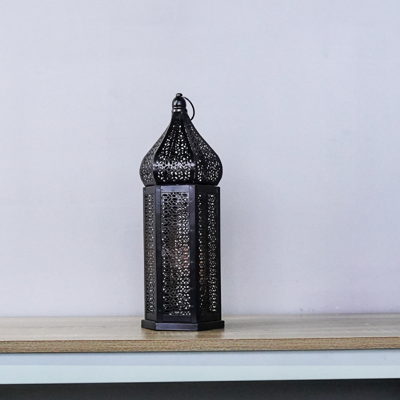 Matorino-Ramadan Metal Lantern Fanous Lantern Ramadan Kareem Home Tabletop Decoration