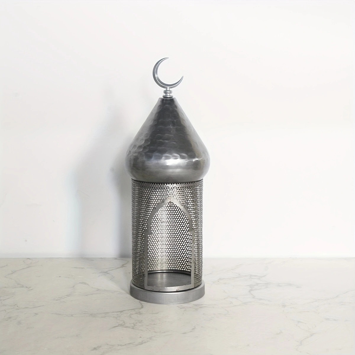 Matorino-Ramadan Decoration Metal Lantern Eid Table Ornament Tabletop Decoration Eid Gift for Muslim