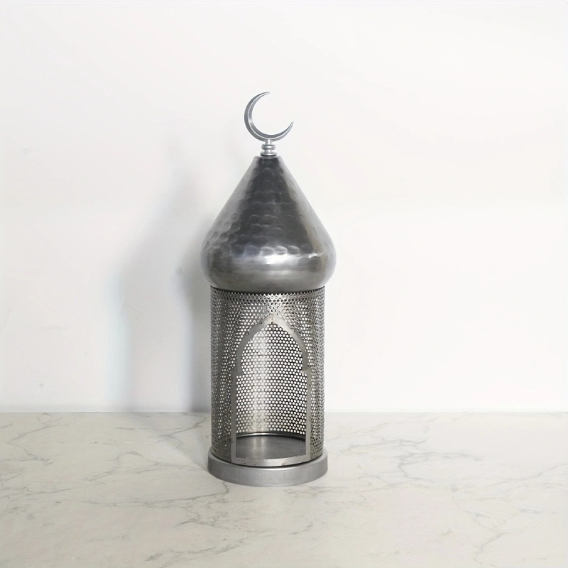 Matorino-Ramadan Decoration Metal Lantern Eid Table Ornament Tabletop Decoration Eid Gift for Muslim