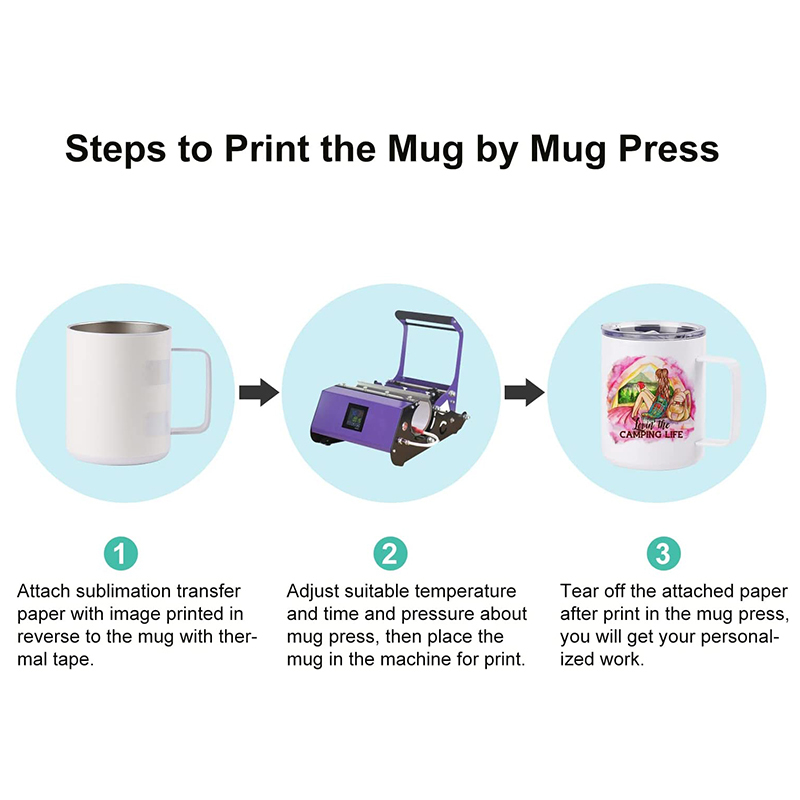 12 oz Sublimation Mugs With Handles - RafeeSub